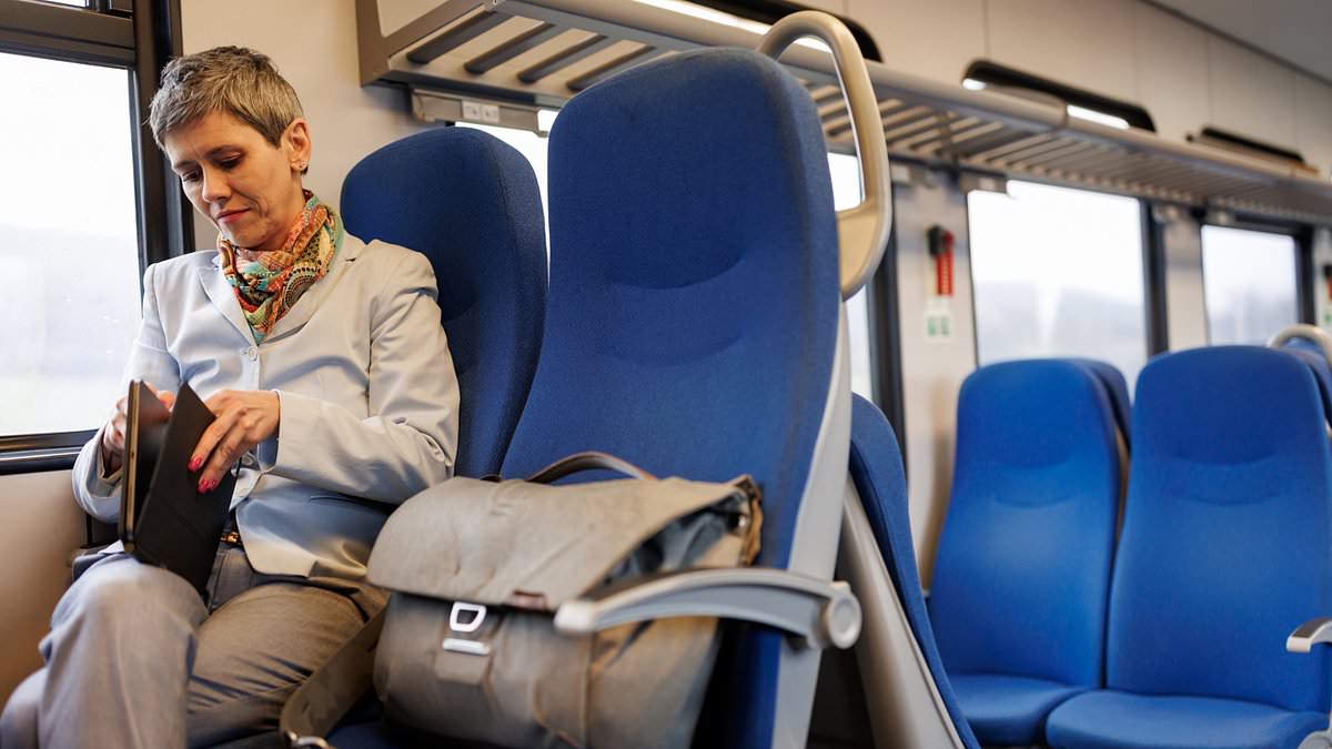 Train guards threaten passengers who put their backpacks on free seats with a penalty ‘charge’ in latest bid to clampdown on Britain’s chair-stealing epidemic