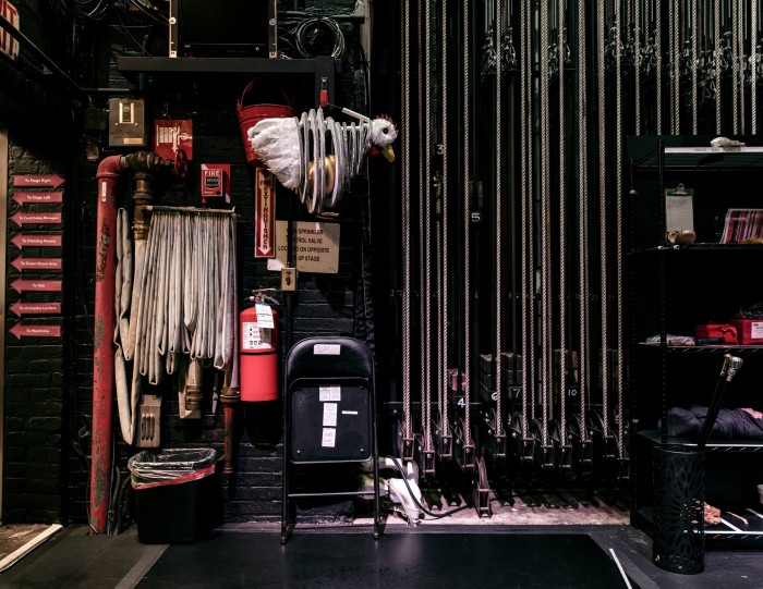Backstage at the St James Theatre, New York