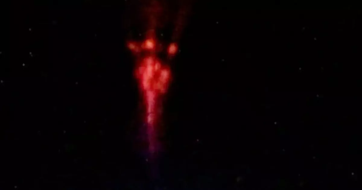 NASA astronaut captures eerie red lights glowing above Earth from space station