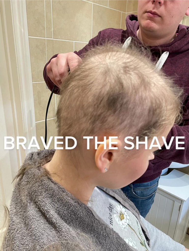 Eventually, after undergoing several cycles of chemo, Jackson shaved her head.